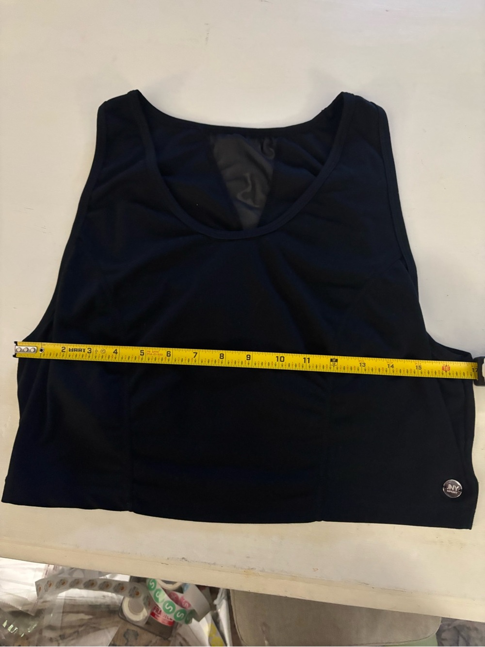 Jones New York Athletic Size M Black Crop Tank Top